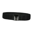thumbnail image 1 of Cinturón elástico para mujer, accesorio de ropa, decoración, cinturón plisado Negro, 1 of 9