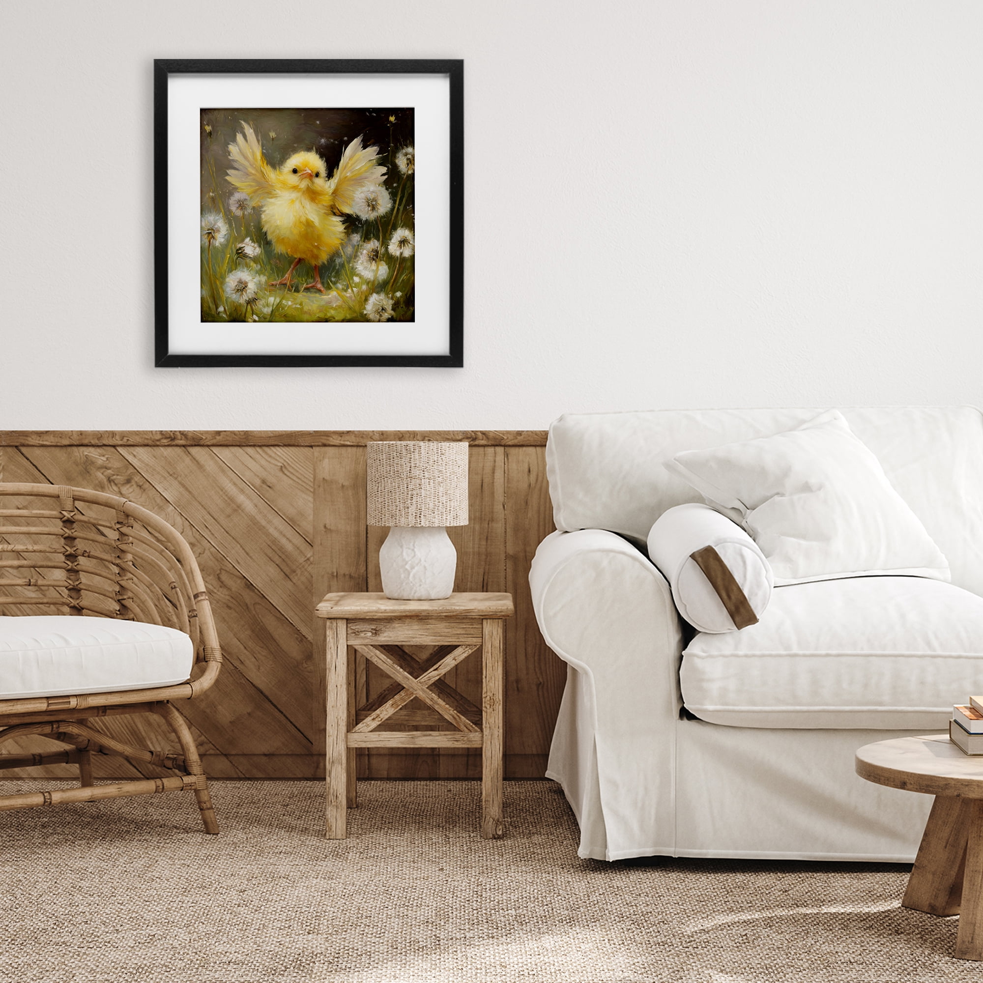 Stupell Industries Free As A Peep Chick Black Framed Print Under Glass, design by Tina LeCour