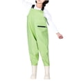 thumbnail image 2 of Kids Chest Waders Boys Girls Waterproof Rain Pants With Attached Boots Adjustable Suspenders Front Zipper Pocket Lightweight Overalls For Fishing Mud Play Back to School, 2 of 5