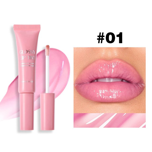 Pisexur Belleza Maquillaje Brillo de labios para mujer, transparente, con tinte, brillo de larga duración, bálsamo labial brillante, 12,5 mlpara mujeres y hombres