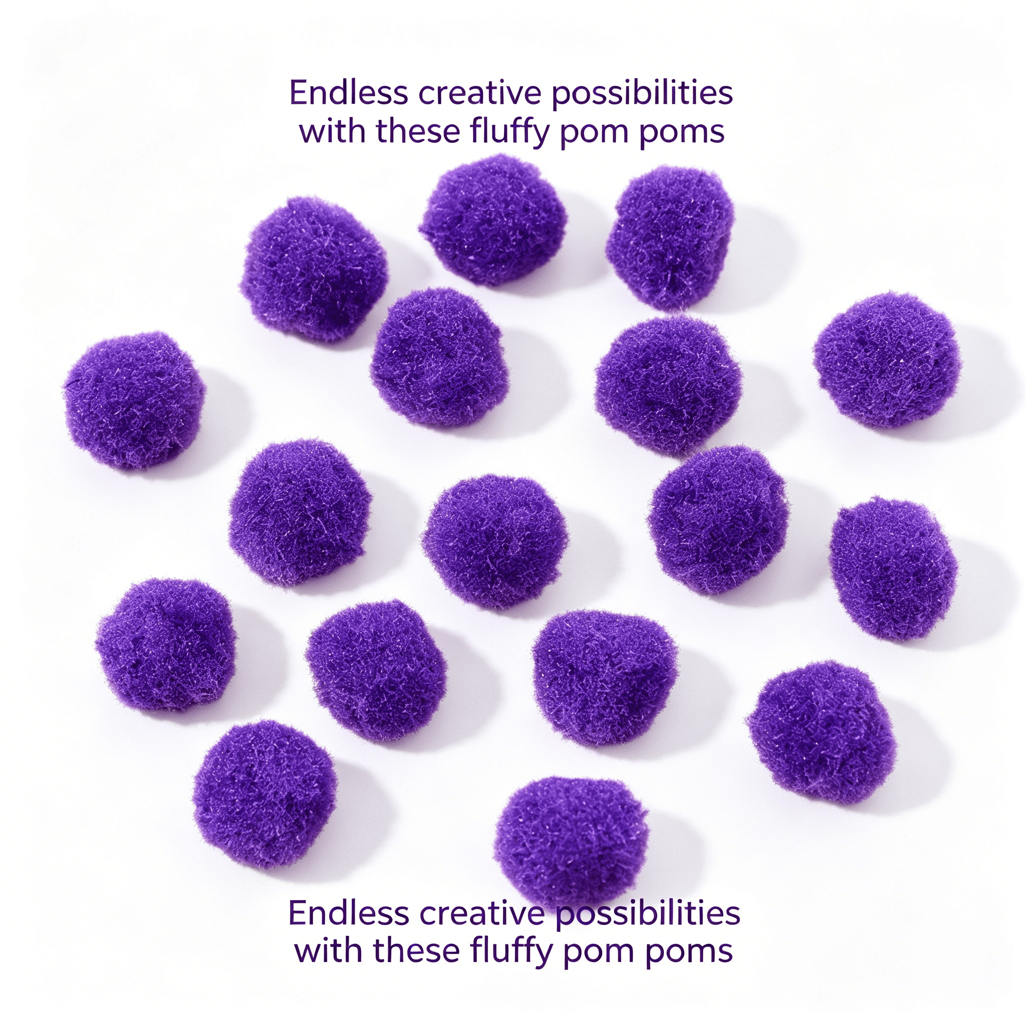 TUWAFE 2026 New 300 Pcs Pom Poms for Crafts Unique Style Pom Poms Diy Accessories Pompoms for Crafts Decorations Art Projects Dark Purple