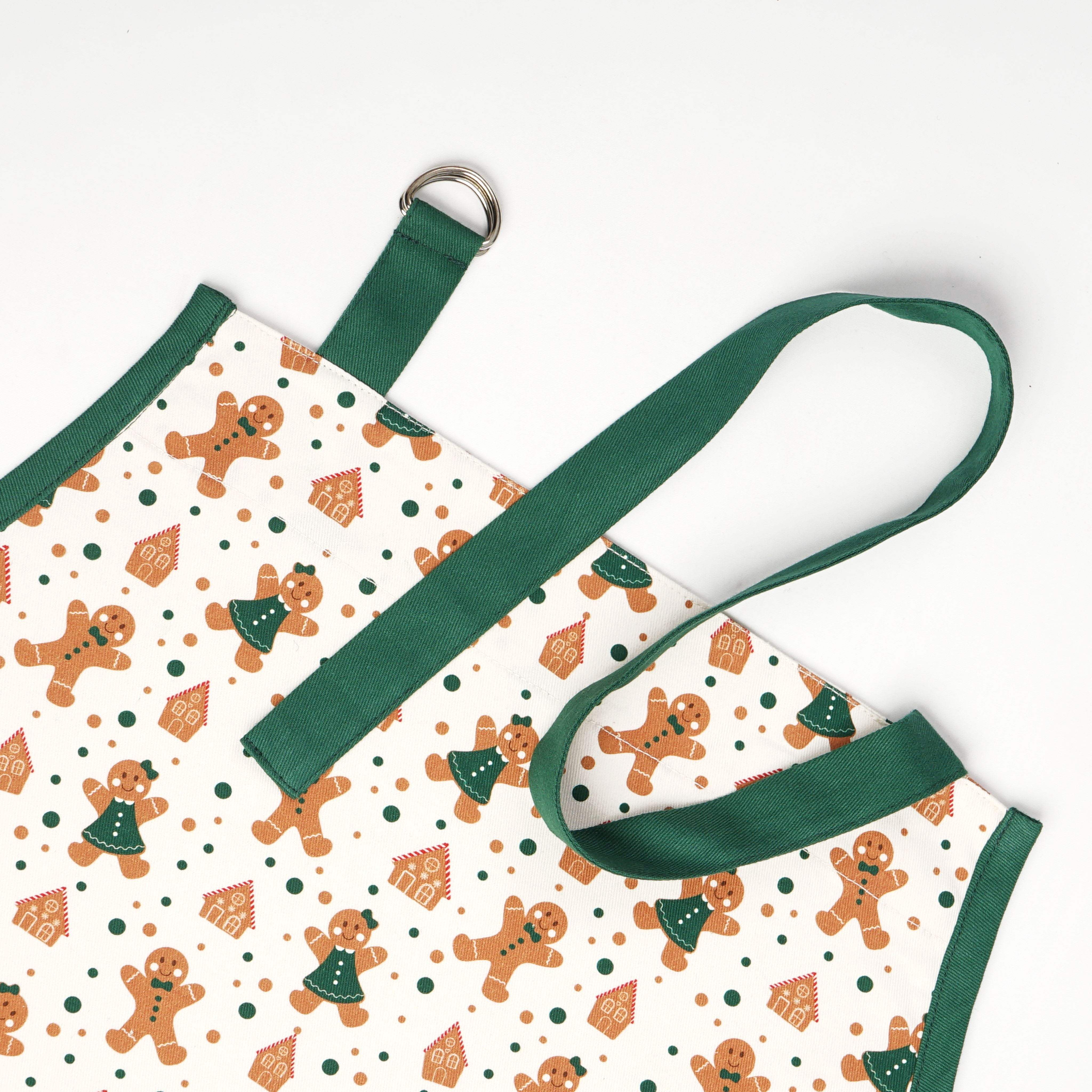 Holiday Time Christmas Gingerbread Apron – Festive Holiday Baking Apron