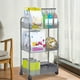thumbnail image 5 of Carrito de almacenamiento con ruedas de 3 niveles, transparente, organizador de cocina y baño, carrito multiusos móvil con ruedas para el hogar y la oficina., 5 of 6