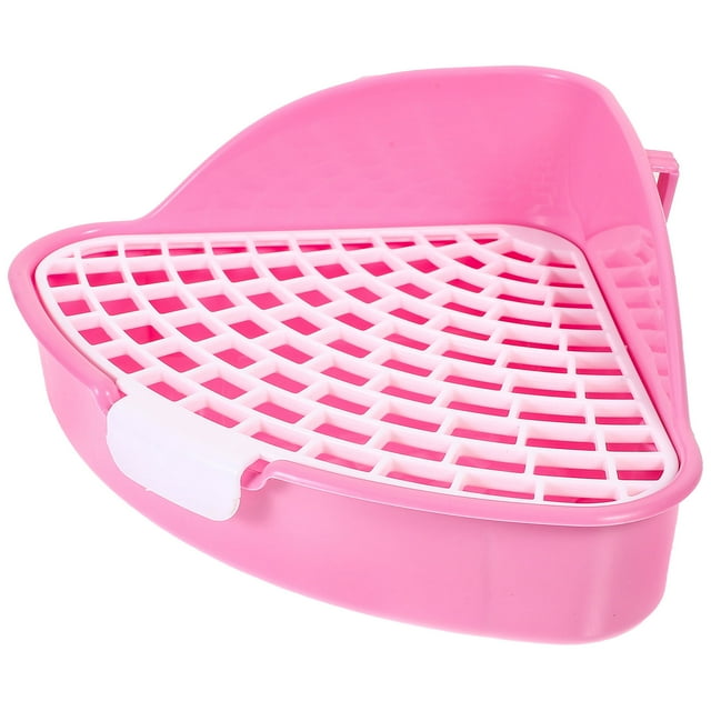 HORIALENCE Small Litter Pan Plastic Pink 1Pack For Guinea Pig Care