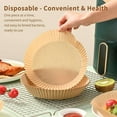 thumbnail image 6 of Deago 100 Pcs Air Fryer Disposable Paper Liner, Disposable Parchment Liners, Round Baking Paper-Liners for Baking Roasting Microwave, 6 of 9