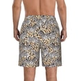thumbnail image 3 of Kdxio Zebra Pattern Mens Casual Shorts - Drawstring Summer Beach Sports Shorts for Men, 3 of 9