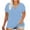 Sky Blue, variant on Fanxing Plus Size Summer Tunics For Women Black Short Sleeve Curvy Shirts Loose Fitting Swing Tops for Full-figured Ladies