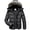 Dark Grey, variant on Men's Waterproof Winter Puffer Jacket with Detachable Hood - Warm Heavy Duty Bubble Coat, Windproof Ski Parka for Snow & Outdoor Dark Grey X-Large
