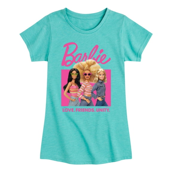 Barbie - Love Friends Unity - Girls Fitted Short Sleeve Graphic T-Shirt