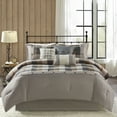 thumbnail image 6 of Bedding Sets 7 Piece Herringbone Comforter Set Neutral Cal King,Bed Sets, 6 of 13