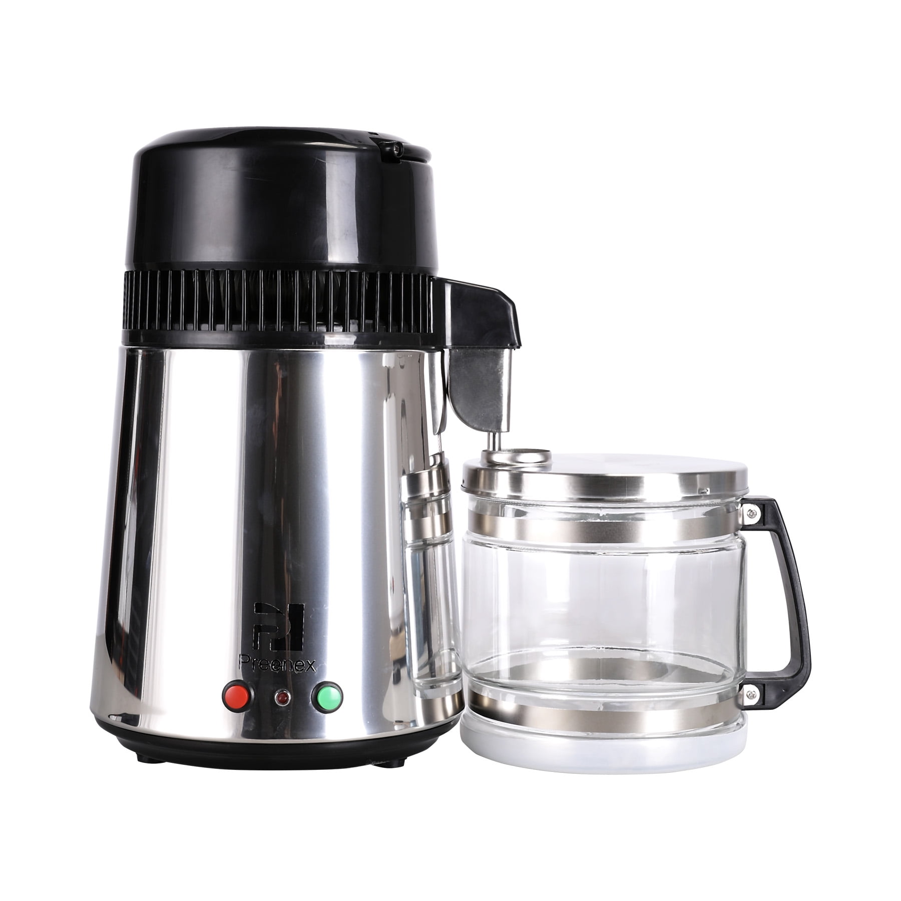 1 Gallon/ 4L Home Stainless Steel Water Distiller w/ Glass Bottle