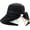 Black, variant on Women's Wide Brim Sun Hat, UPF 50+ Foldable Straw Beach Hat with Bowknot, Packable UV Protection for Summer Travel(white)Q