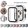 thumbnail image 2 of Vidrio templado + funda para Apple Watch Series 8/7/6/5/4/3/2/1/SE 38mm 40 41mm 42 44mm 45mm Protector de pantalla Marco de parachoques para IWatch Tan Jianjun unisex, 2 of 2