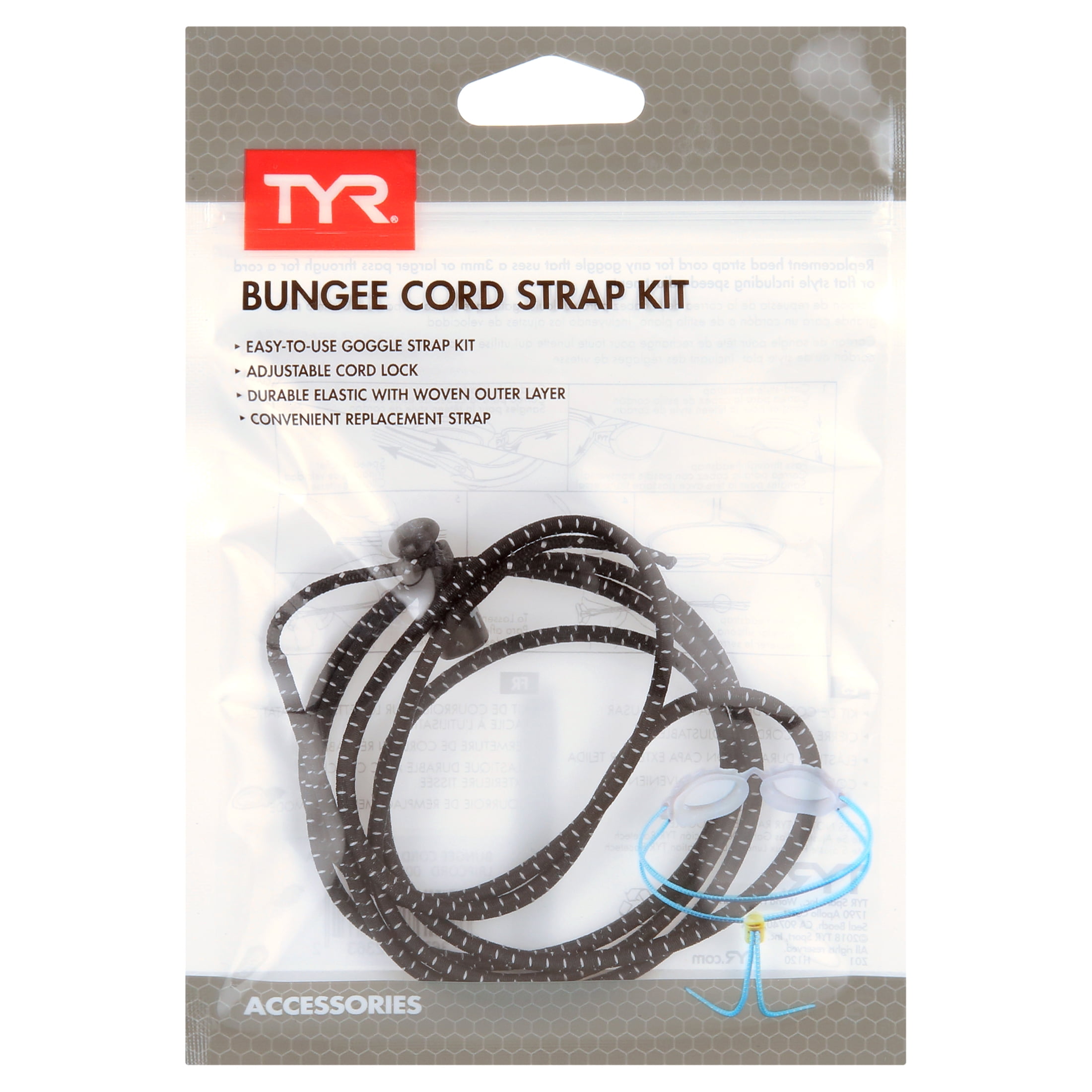 TYR Bungee Cord Strap Kit, Replacement Elastic Strap with Speed