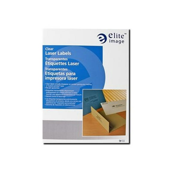 elite image - Permanent adhesive - clear - 1 in x 2.75 dans 1500 Étiquette(S) (50 feuille(S) x 30)