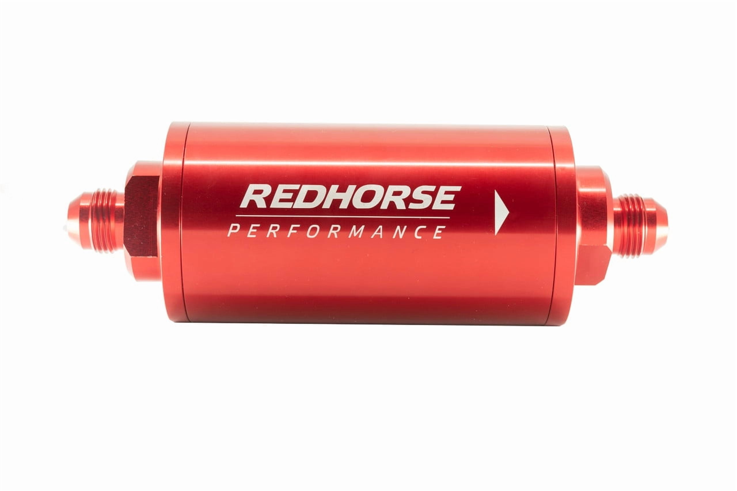 Redhorse Performance 4651-08-3 Line Race Fuel Filter (Red), 1 Pack