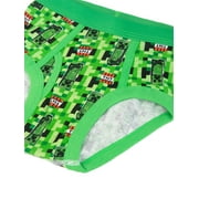 Minecraft Boys Cotton Brief Character Underwear, 5-pack, Size 4-8 Underpants