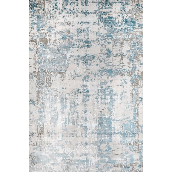 Blue Oriental Area Rugs for Living Room Washable Rugs Boho Moroccan Area Rug Soft Neutral Geometric Bohemian Carpet Distressed Indoor Rug for Bedroom Dining Room Office Foldable Nonslip Rug