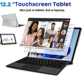 thumbnail image 2 of Tablet PC de 12,2 pulgadas de 64 bits con 2 GB de RAM y 64 GB de ROM, CPU W122 N4000, WINDOWS 10, con base de teclado, pantalla IPS de 1920 x 1200, 7800 mAh, WIFI, 2 of 5