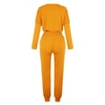 thumbnail image 4 of YDFCWXW Womens Clothes Set 2 Piece Sweatsuits Crewneck Pullover Tops with Sweatpants Outfits Jogger Sets Orange, M, 4 of 5