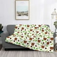 thumbnail image 2 of Fotbe Cute Bear Manta de Franela con Estampado, Manta Ultrasuave para Cama, Sofá, Auto, Hipoalergénica y Antibolitas-50"x40", 2 of 6