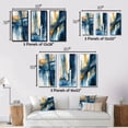 thumbnail image 4 of Designart "Dynamic Blue and Gold Fusion V III" Fractals Framed Wall Art Set Of 3 - Blue Fractals Frame Gallery Wall Set For Home Decor, 4 of 7