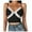 Black, variant on Honeeladyy Womens Lace Ribbed Knit Cami Crop Top Spaghetti Strap Sleeveless Slim Fit V Neck Tank Tops Pink M