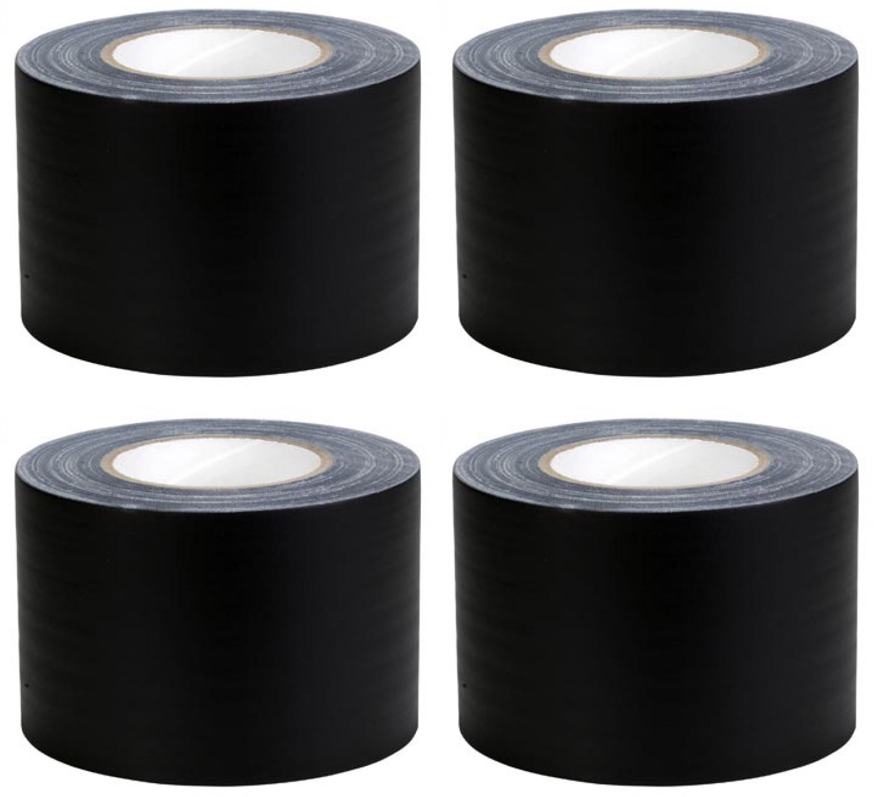 (4) ADJ TAPE4B 60 Yards 4" Black Cable Management Stage/Gaffers Tape