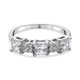 thumbnail image 1 of Anillo J Francis Five Stone Swarovski? Regalo de aniversario de plata con circonitas 2.14ct(M), 1 of 2