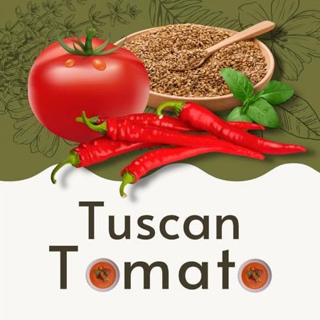 Plant Based Soup - Tuscan Tomato, Plant Based, Low Fat and Low Calorie & Gluten Free Soup - 3 Jar Pack (16oz)