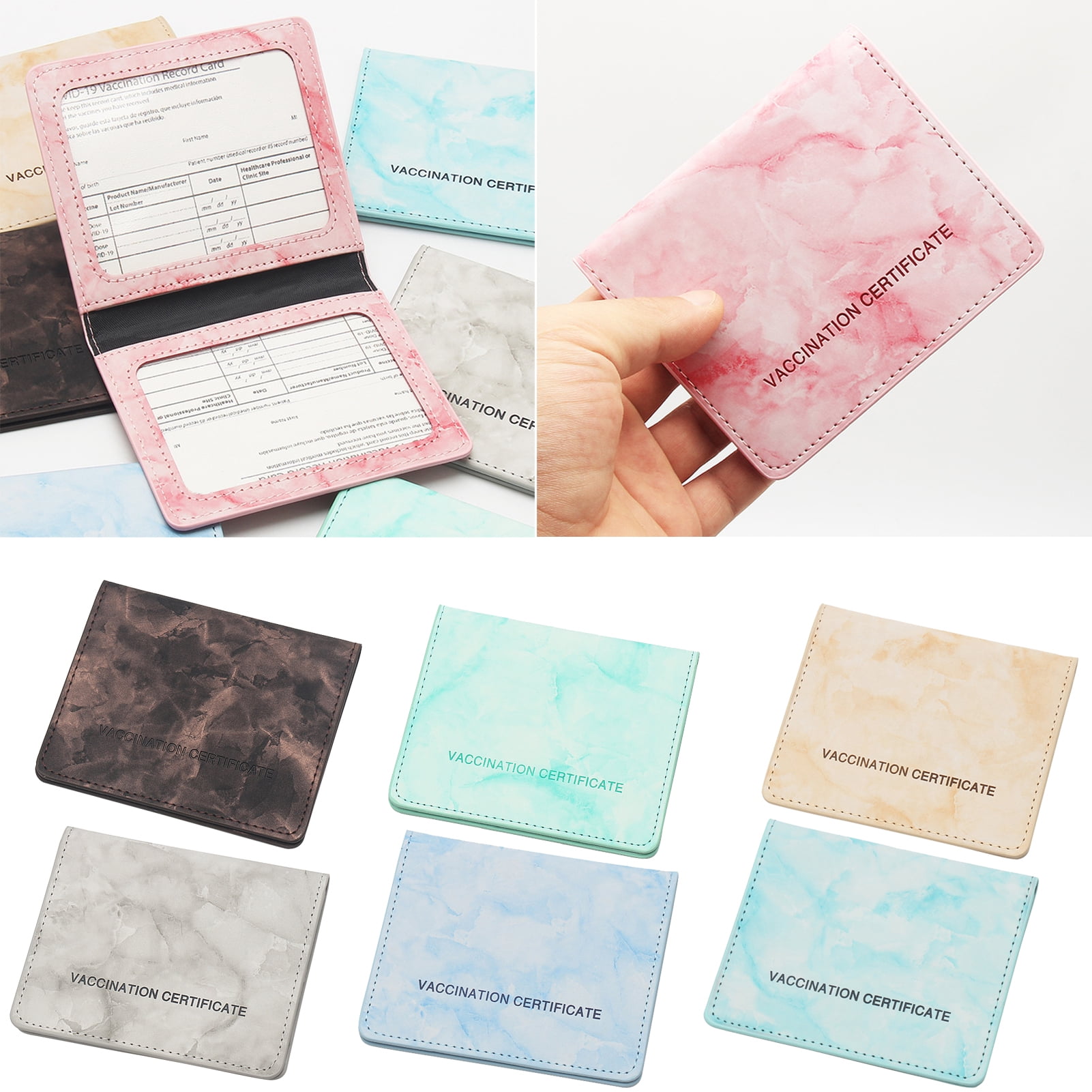 Walbest Artificial Leather Marbling Passport Holder TearResistant