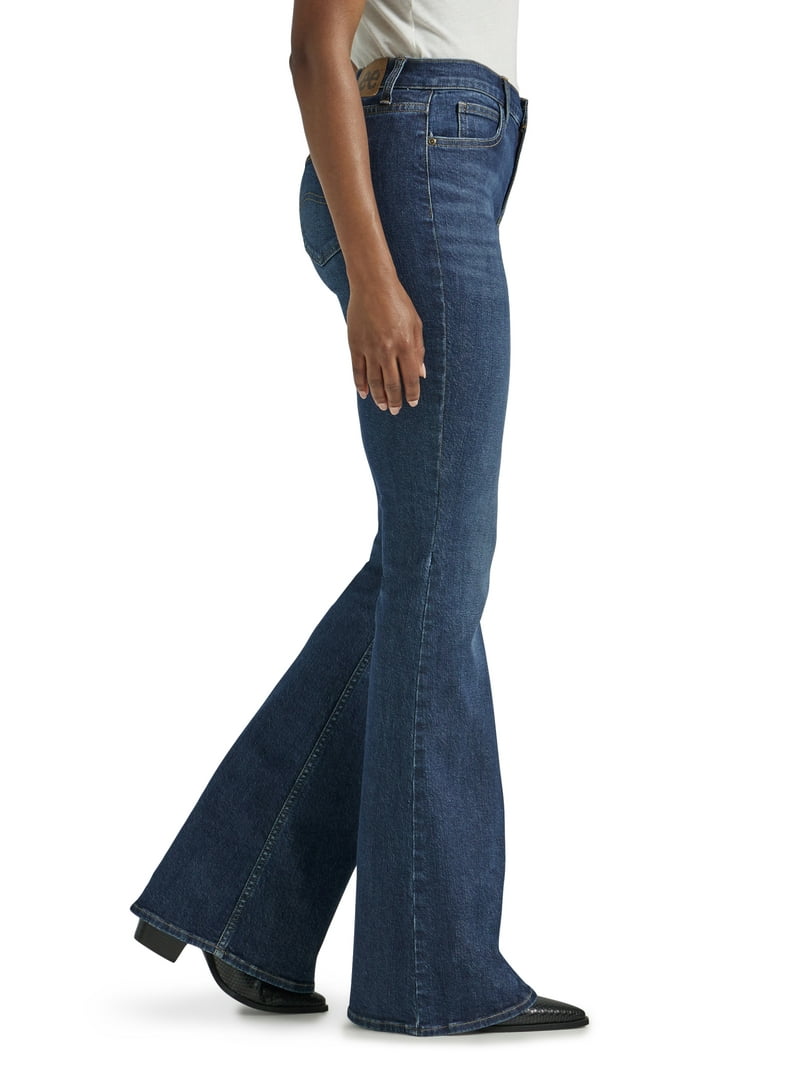 Lee Women's Legendary Flare Jeans - Mid Rise Slim Fit - Groovy
