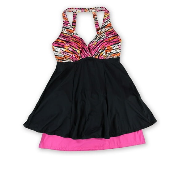 Island Escape Womens Halter Back Skirtini 2 Piece Skirt, Pink, 8