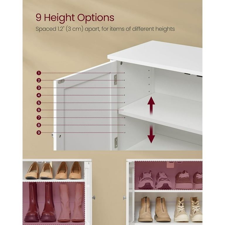 Height of shoe shelf sale