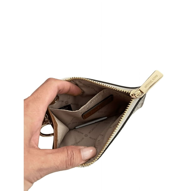 MONEDERO MICHAEL KORS ORIGINAL COINPOUCH ID LEATHER SIGNATURE