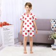 thumbnail image 7 of Red Polka Dots Pattern Summer Pajama Set Soft Cotton Short Sleeve Sleepwear 2PCS Pajama Sets Breathable Lounge Set Size 5Y, 7 of 7