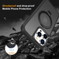thumbnail image 6 of Allytechgroup iPhone 14 Plus Case Magnetic, Compatible with Magsafe & Car Mount Adjustable Stand Ring Holder Heavy Duty Shockproof Anti-Scratch Matte Phone Case for iPhone 14 Plus, Black, 6 of 7