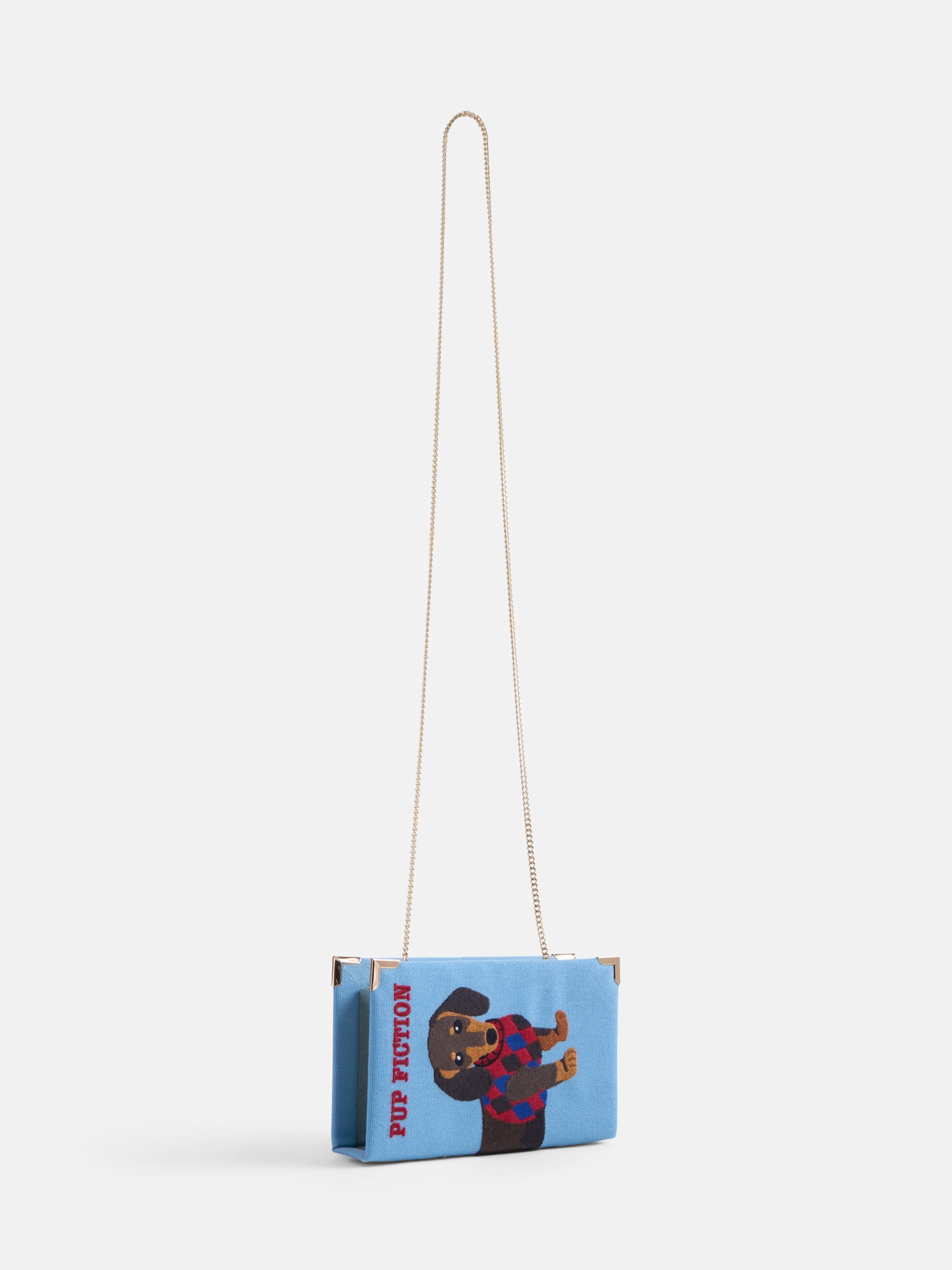 Free Assembly Women's Pup Fiction Crossbody, Light Blue