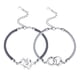 thumbnail image 1 of Set de pulseras de plata 925 para pareja, ajustables hechas a mano, 1 of 2