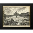 thumbnail image 2 of Piranesi 18x15 Black Modern Framed Museum Art Print Titled - Veduta della Basilica di S. Pietro, 2 of 5