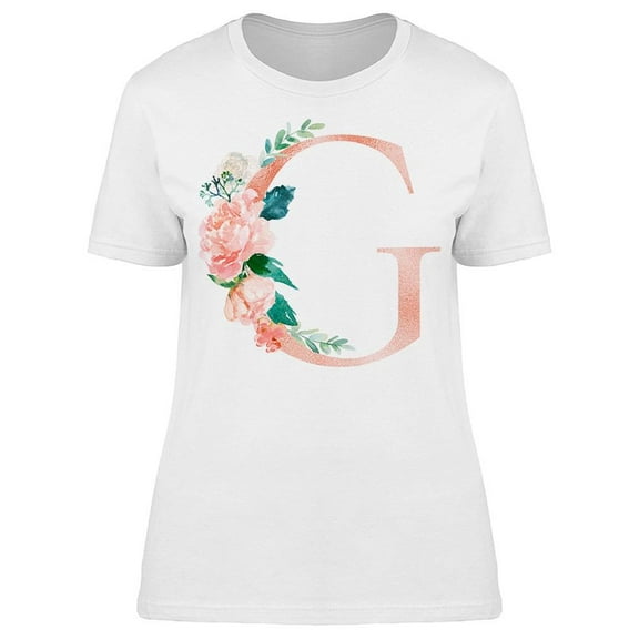 Letter G, Flower Tee Women's -Image by Shutterstock