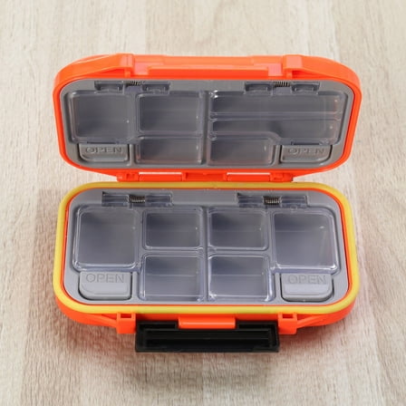 FELTECHELECTR Fishing Accessory Box Orange 1Set 4.3x3.1x1.4in
