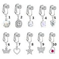 thumbnail image 3 of Women Non Piercing Clip On Earrings Belly Button Ring Butterfly Navel Rings Faux Belly Piercing Body Jewelry Fake Belly Ring 6, 3 of 8