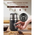thumbnail image 6 of Adjustable Coffee Bean Grinder Electric, Herb/Spice, Espresso Grinder with 1 Removable Stainless Steel Bowl, Matte Black, 6 of 6