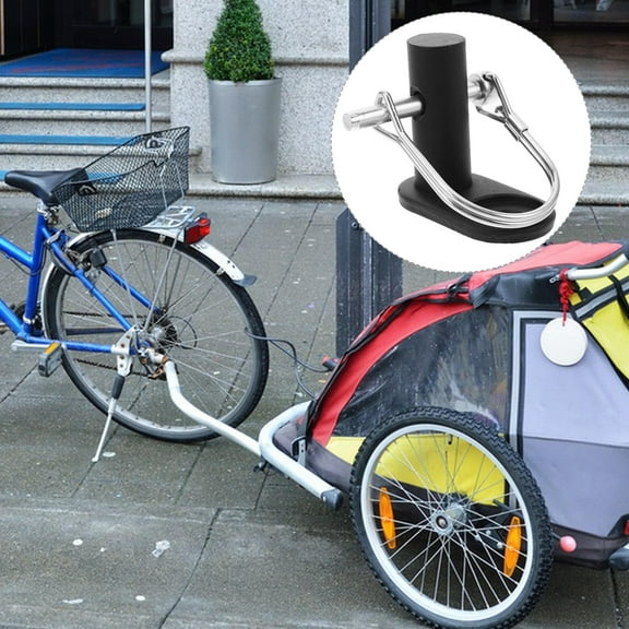 FUEENIRVA 1Pcs Black Carbon Steel Bike Trailer Hitch for Stable Connection Outdoor Cycling