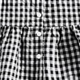thumbnail image 4 of WUANDIXFA Toddler Girl Clothes 12 18 24 Months 2T 3T 4T 5T Girls Breathable Set Cute Checkered Print Short Sleeve Top Pants Two Piece Set,Black,4-5 Years, 4 of 6