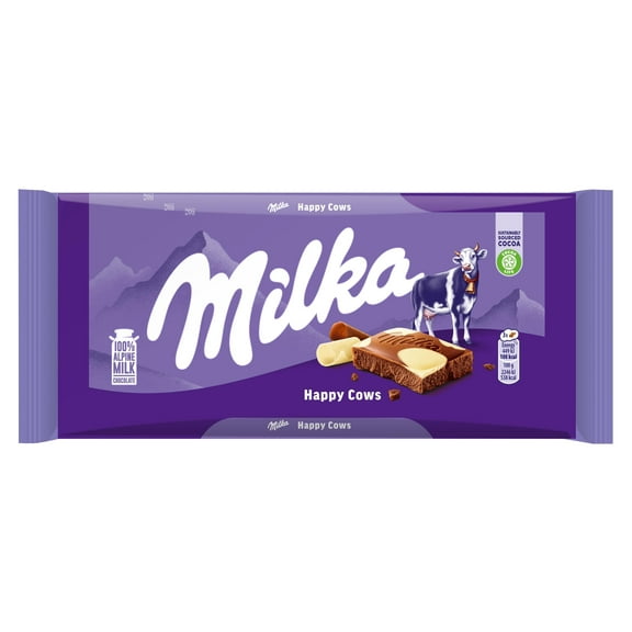 Milka Alpine Milk and White Chocolate, Happy Cow, 100g