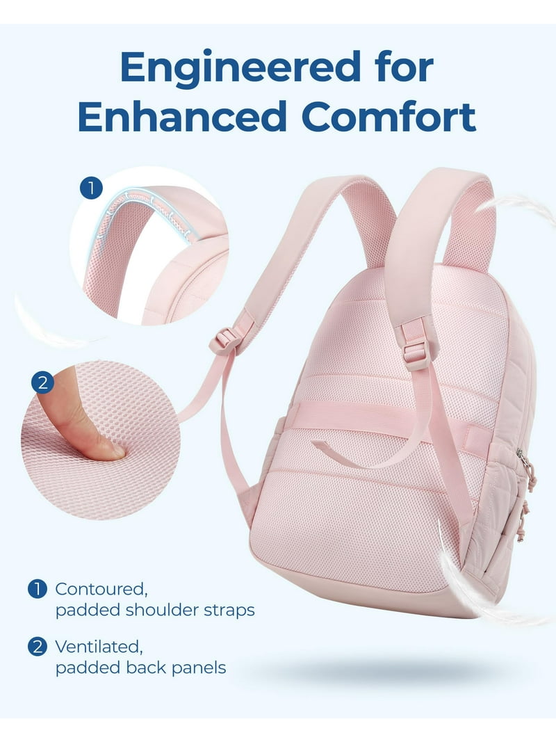Bagsmart College Laptop Backpack, Quilted, Water-Resistant  display picture 3