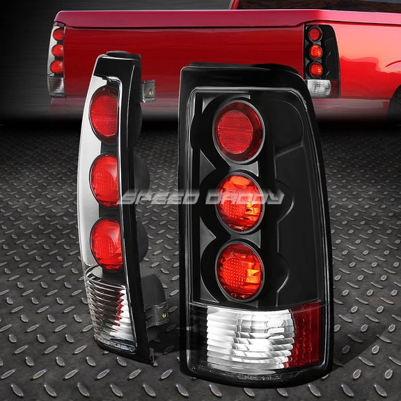 Nuvision Altezza Style Tail Light Brake Lamp Black for 99-03 Chevy Silverado GMC Sierra