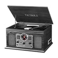 thumbnail image 1 of Tocadiscos Bluetooth Victrola Nostalgic 6 en 1 Grey Wood, 1 of 8